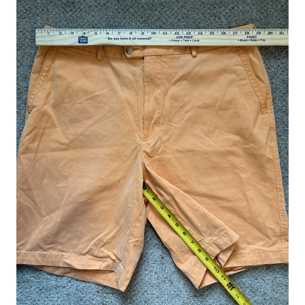Peter Millar Pilot Twill Shorts Mens Size 38 Orange  Chino Pima Cotton Stretch - Picture 6 of 6